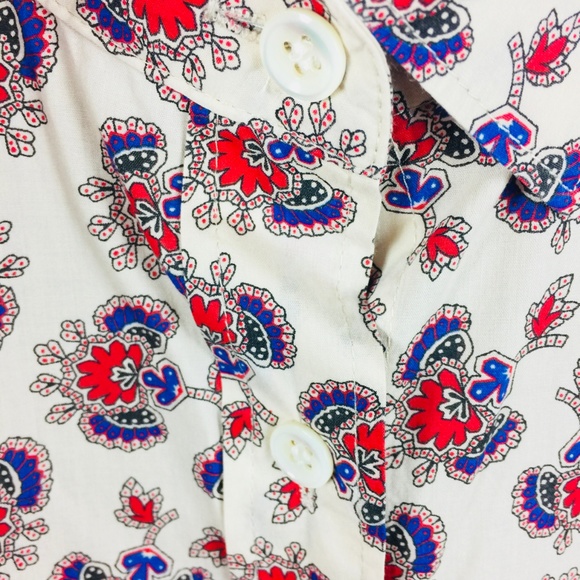 Vintage J Crew The Perfect Shirt in Papaya Paisley - Picture 8 of 8